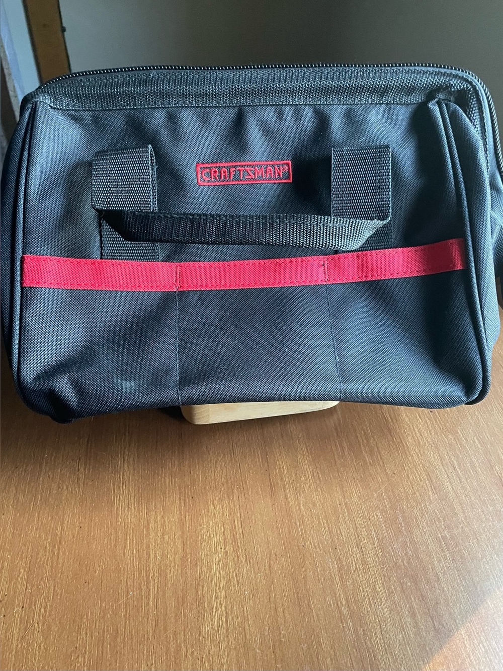 NWOT Craftsman 12" Wide Mouth Canvas Zipped Tool Carrying Bag